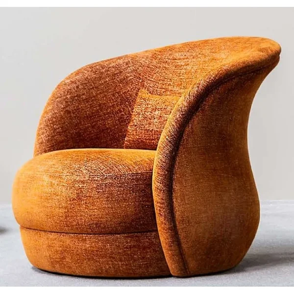 Casa Padrino designer lounge armchair orange 82 x 100 x H. 80 cm - Living room armchair - Hotel armchair - Luxury Quality