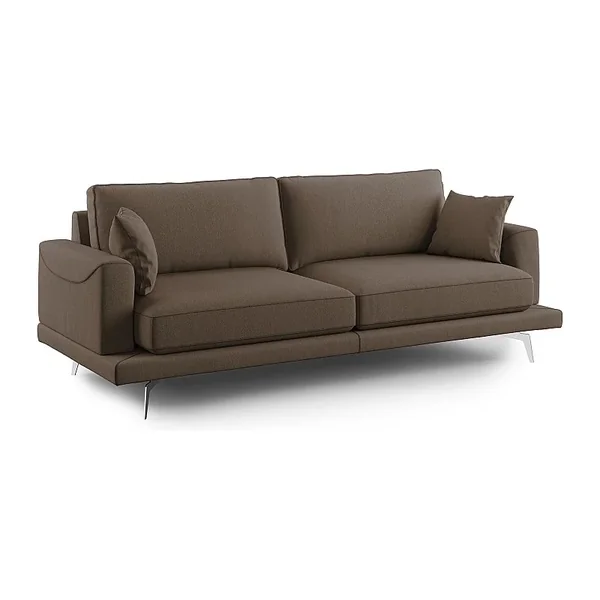 Dorian modernes Sofa aus weichem, schmutzabweisendem Stoff T05 218 cm braun